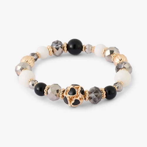 Lollipops - Romantique bracelet with beads and ridged heart