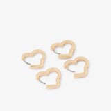 Lollipops - Romantique set of 2 pairs of heart-shaped hoop earrings