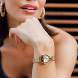 Lollipops - Gold-tone watch with heart dial