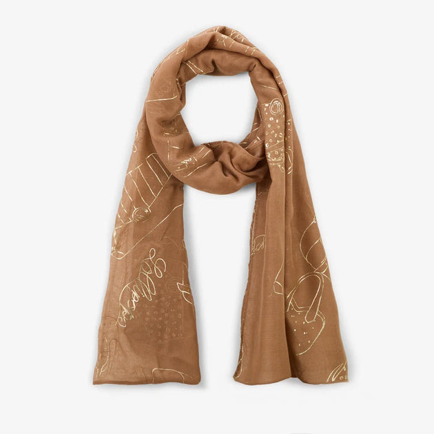 Lollipops - Camel rectangular scarf