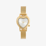 Lollipops - Gold-tone watch with heart dial