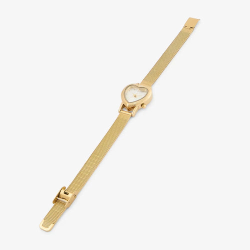 Lollipops - Gold-tone watch with heart dial