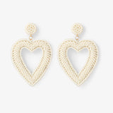 Lollipops - Ivory heart earrings