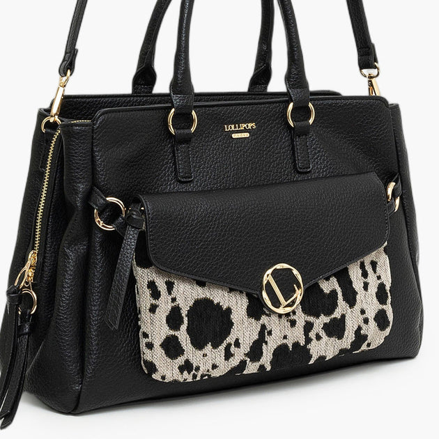 Lollipops - Tim large black shopper bag