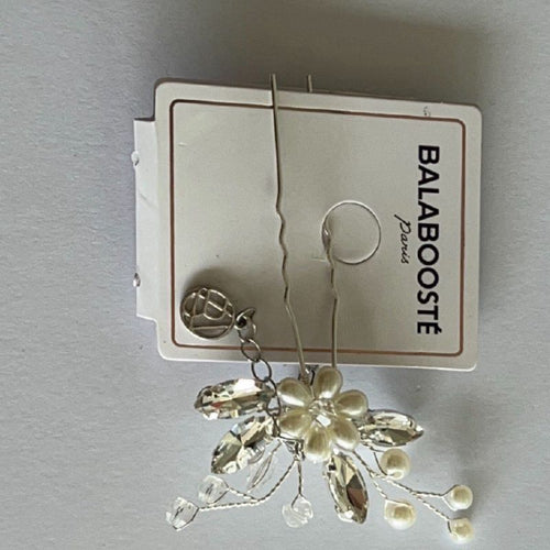 Balaboosté - Silver hair pick with beads