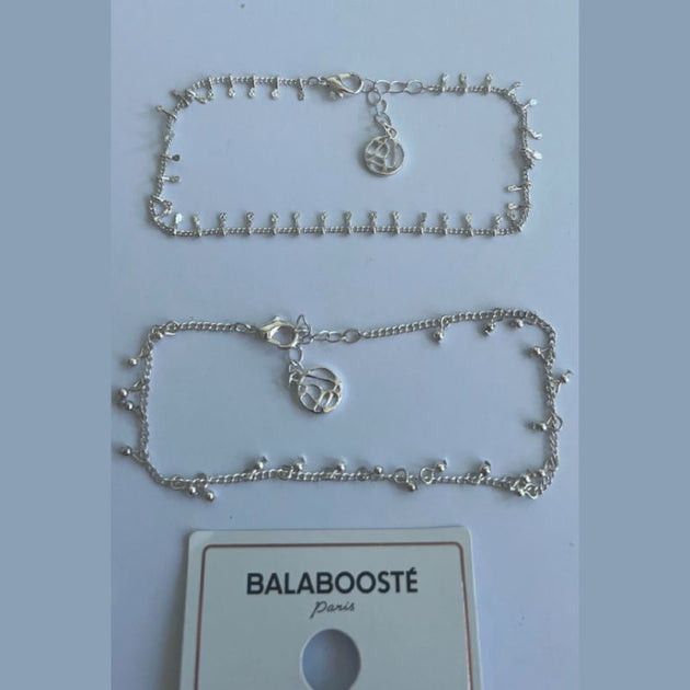 Balaboosté - Set of silver-tone chain bracelets