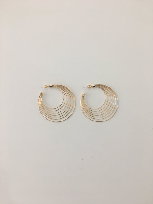Mayrev - Gold open hoop earrings