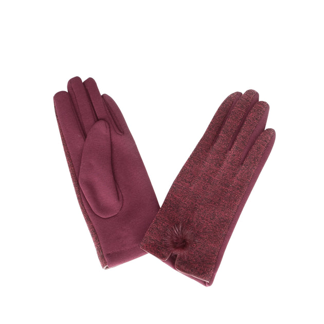 Balaboosté - Red gloves with pompom detail