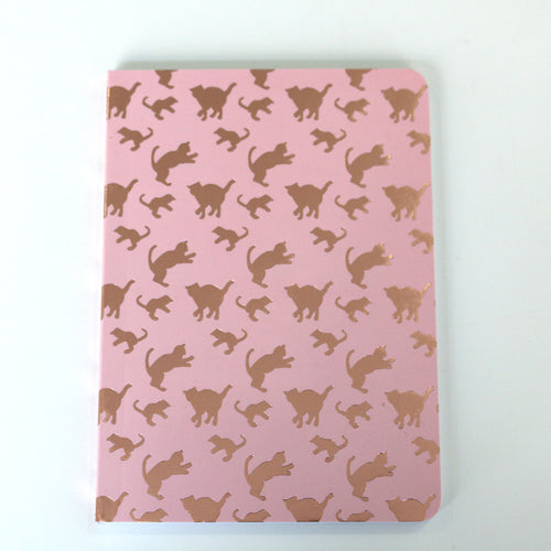 Kanèoré - Pink Notebook with golden cats