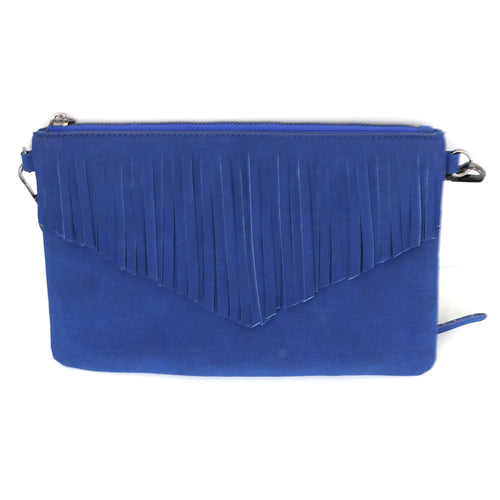 Mayrev - Blue Suede Shoulder Bag